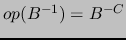 $op(B^{-1}) = B^{-C}$