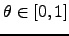 $\theta \in [0,1]$