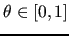 $\theta \in [0,1]$