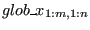 $glob\_x_{1:m,1:n}$