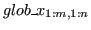 $glob\_x_{1:m,1:n}$