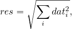 ∘ ∑------
res = dat2i,
i