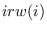 $irw(i)$
