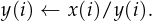 ∕ ← x(i)∕y(i).
